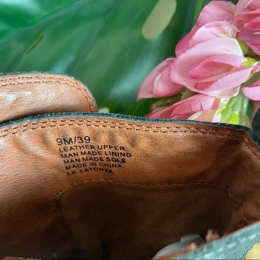 Lucky Brand Latonya stacked heel boots in storm gray Sz 9M - Picture 10 of 12